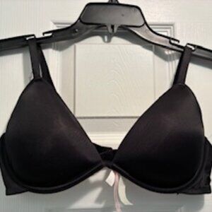 PINK Lightest Lined Black Bra 38B
